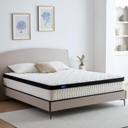 slily Matelas 160x200 26cm Épaisseur Matelas à Ressorts Ensachés